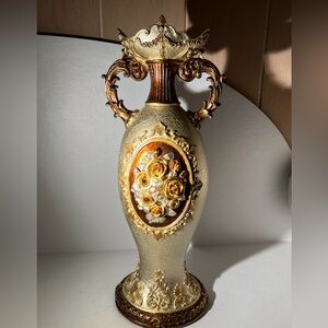 OK Lighting Bronze Polyresin Decorative Victorian Style Vase
